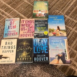 Various books- Colleen Hoover and more